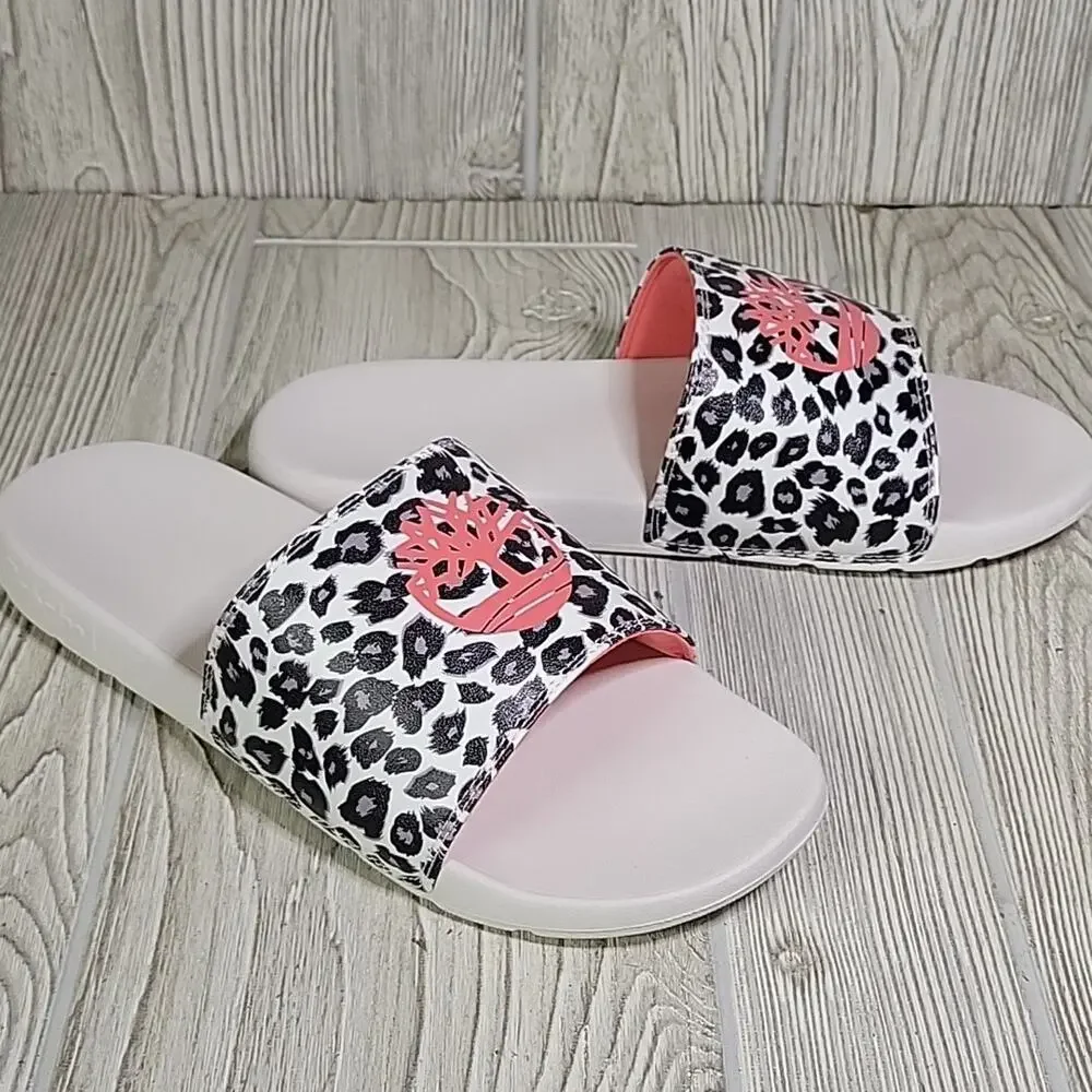 Timberland Leopard Print Playa Slide Sandals Womens Size 11 Mens Size 9 NIB